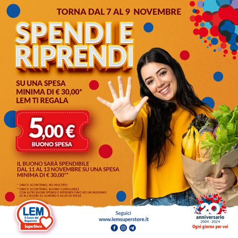 A Novembre torna Spendi e Riprendi